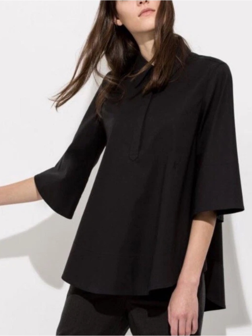 Kit and Ace black popover blouse